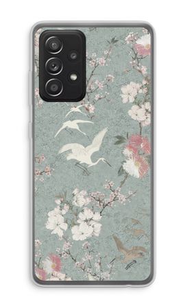 Japanese crane birds blossom