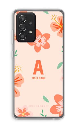 Tropical Pink Flowers Monogram
