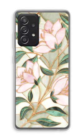 Orange stained glass flower