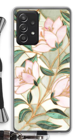 Orange stained glass flower