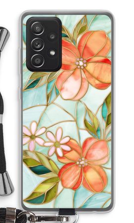 Orange stained glass flower