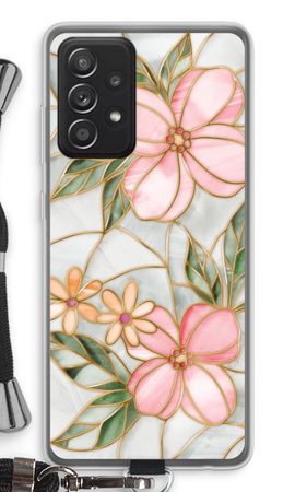 Orange stained glass flower