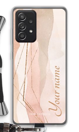 Gold Lines Namecase - Blush