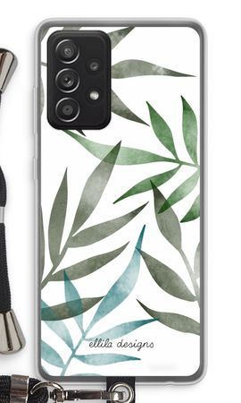 Tropical watercolor leaves