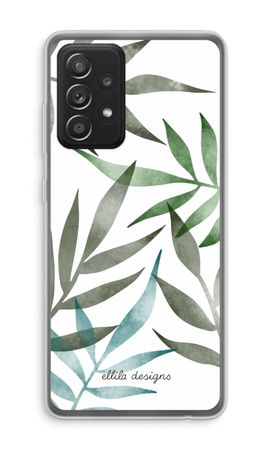 Tropical watercolor leaves