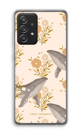 Floral Whales, Samsung Galaxy A52s 5G pehmeä kotelo