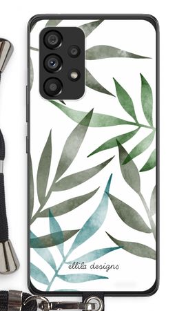 Tropical watercolor leaves