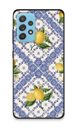 Blue tiles and lemons