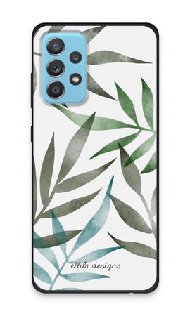 Tropical watercolor leaves