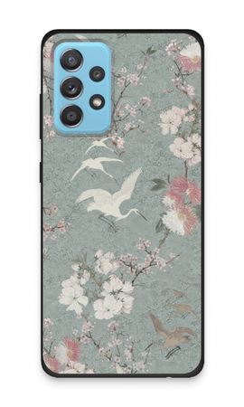 Japanese crane birds blossom