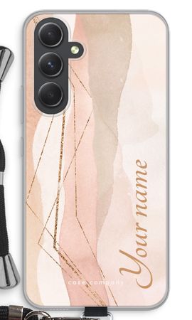 Gold Lines Namecase - Blush