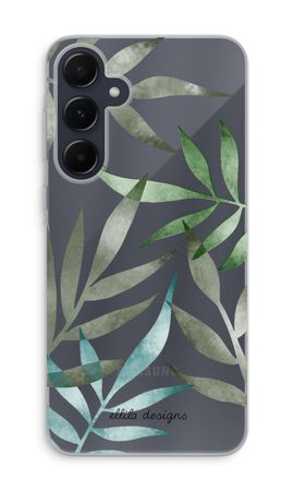 Tropical watercolor leaves