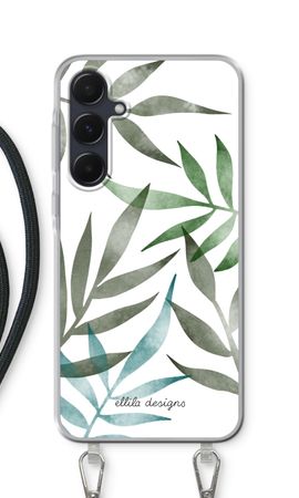 Tropical watercolor leaves