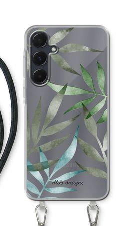 Tropical watercolor leaves