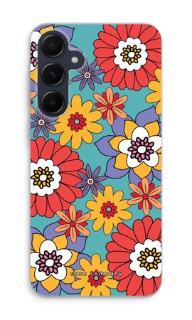 Retro Flowers - Blue