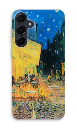 Caféterrassen på kvällen