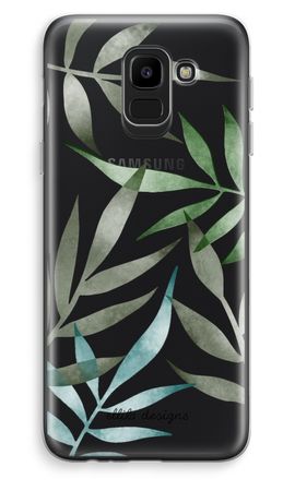 Tropical watercolor leaves