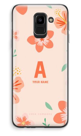 Tropical Pink Flowers Monogram