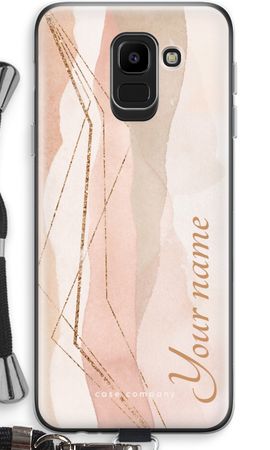 Gold Lines Namecase - Blush