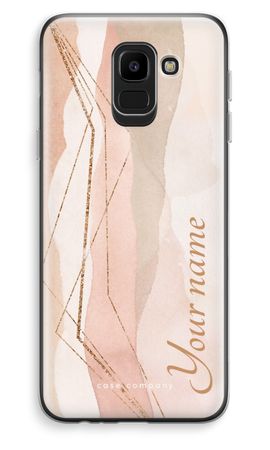 Gold Lines Namecase - Blush