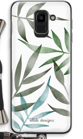 Tropical watercolor leaves