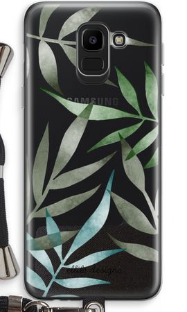 Tropical watercolor leaves