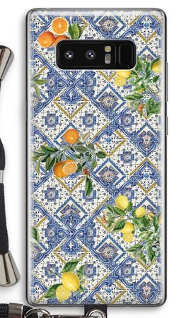 Blue tiles, lemons and oranges - small