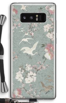 Japanese crane birds blossom