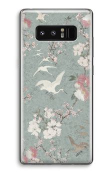 Japanese crane birds blossom