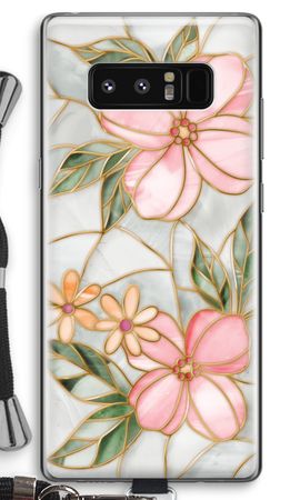 Orange stained glass flower