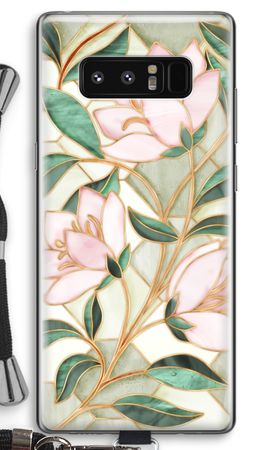 Orange stained glass flower