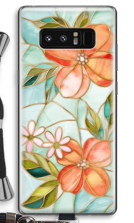 Orange stained glass flower