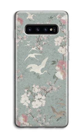 Japanese crane birds blossom