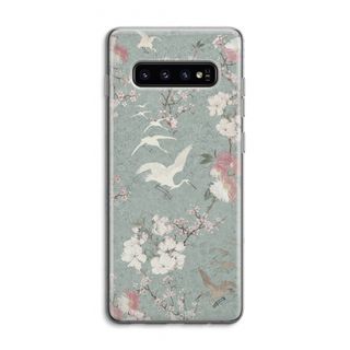 Japanese crane birds blossom