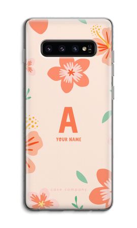 Tropical Pink Flowers Monogram