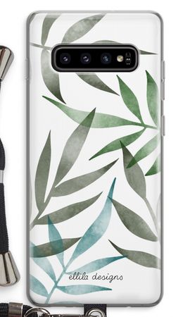 Tropical watercolor leaves