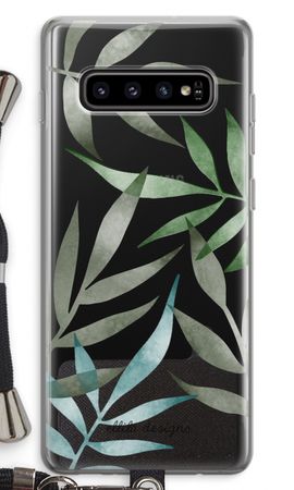 Tropical watercolor leaves