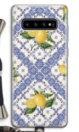 Blue tiles and lemons