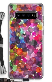 Overlappende waterverfstippen