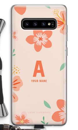 Tropical Pink Flowers Monogram