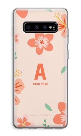 Tropical Pink Flowers Monogram