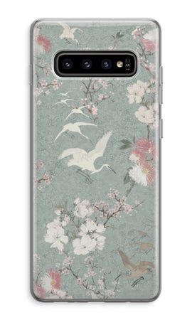 Japanese crane birds blossom