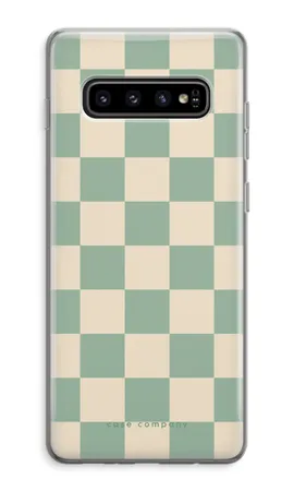 Checkered Mint, Miękkie etui Samsung Galaxy S10 Plus