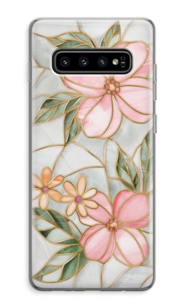 Orange stained glass flower