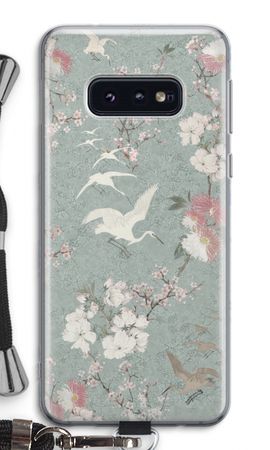 Japanese crane birds blossom