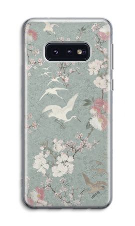 Japanese crane birds blossom