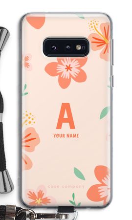 Tropical Pink Flowers Monogram