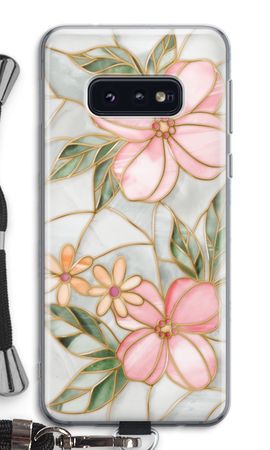 Orange stained glass flower