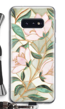 Orange stained glass flower