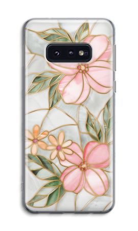 Orange stained glass flower